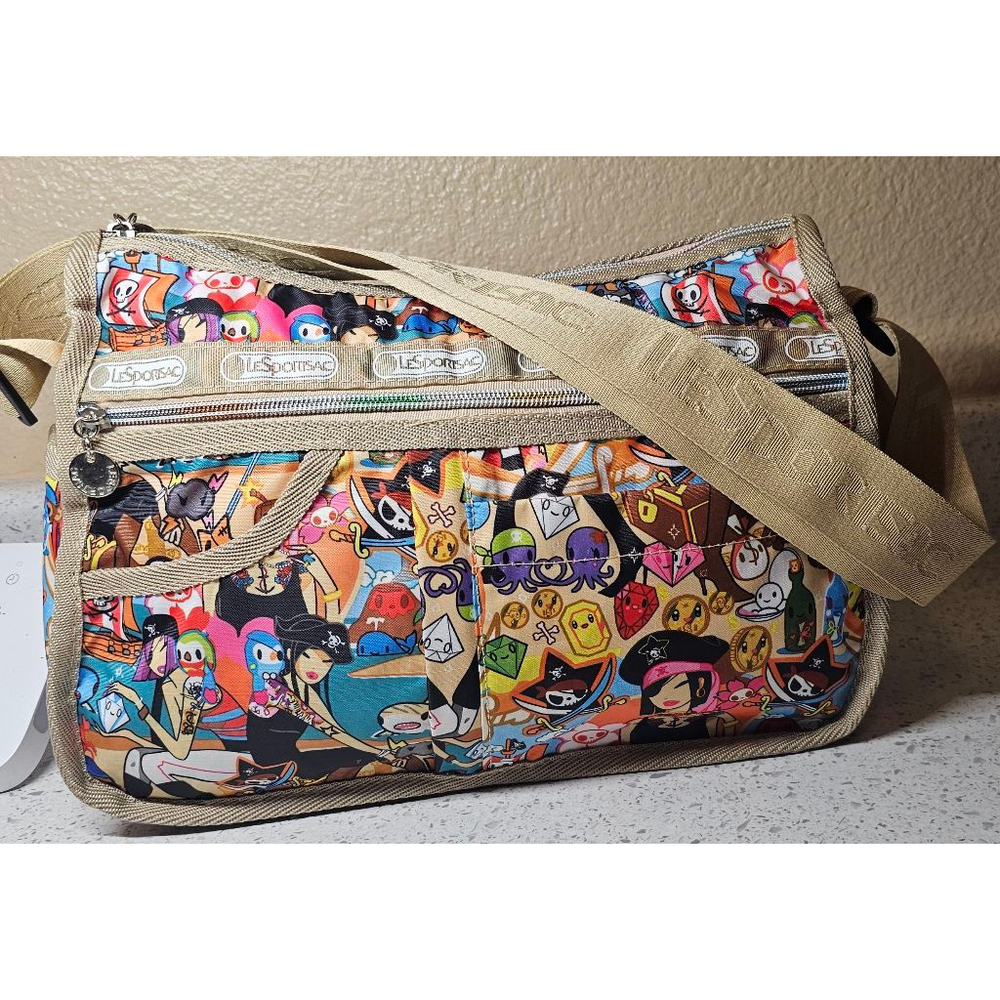 LeSportsac Tokidoki Pirata Messenger Bag Rare Print Like New